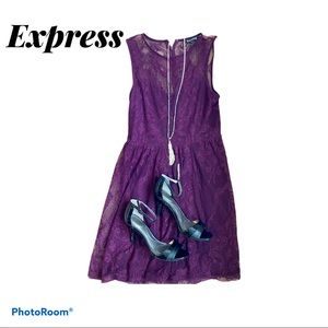 Purple Express Lace cocktail 🍹 dress size small !